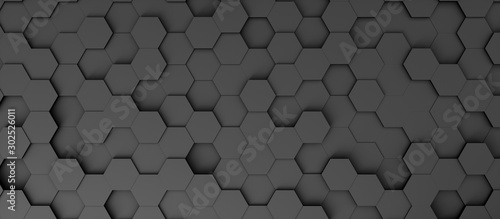 Abstract background in the form of dark hexagons