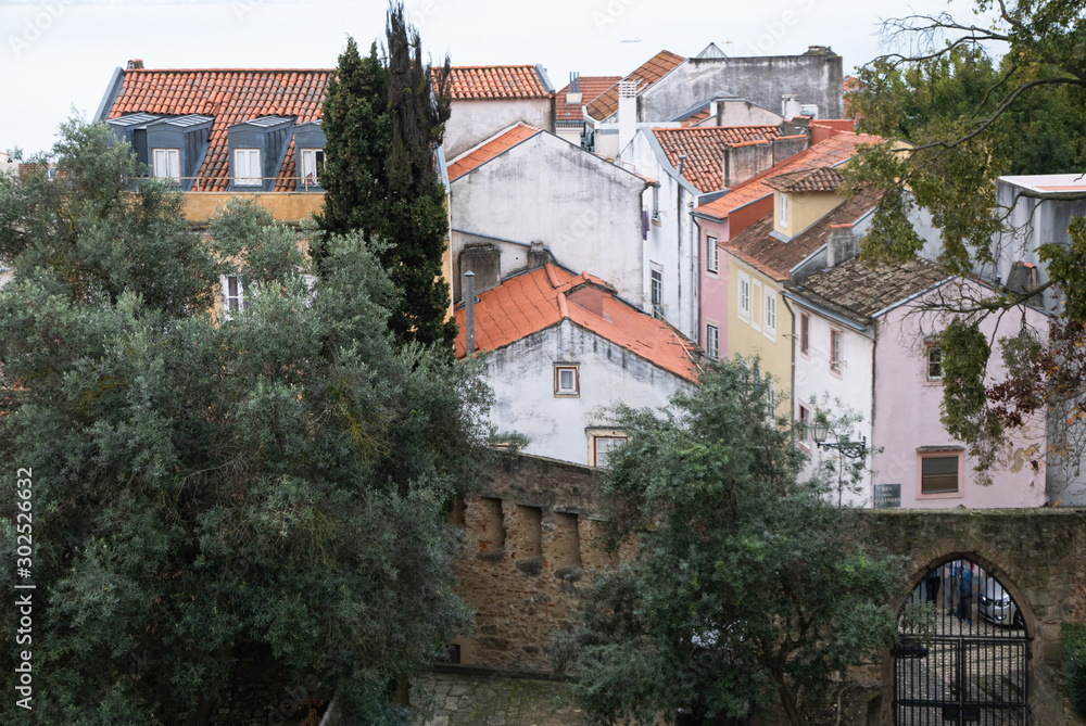 cityscape of Lisbon with water