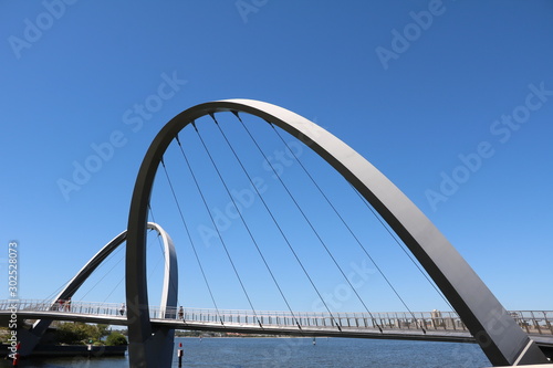 Elizabeth Quay Pedestrian Bridge in Perth, Western Australia © ClaraNila