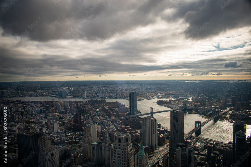Obraz premium New York City as seen from top of One Observatory 