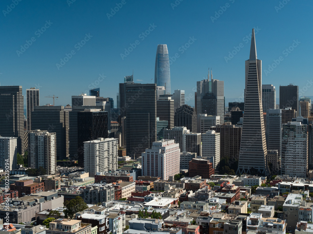 Streets of San Fransciso Top view Streets of San Fransciso Top view