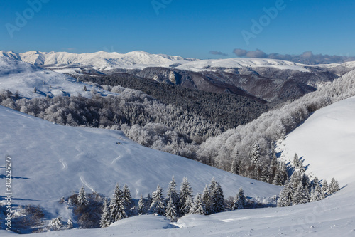 Wallpaper Mural Winter panorama of mountains on a sunny day. Carpathians. Torontodigital.ca