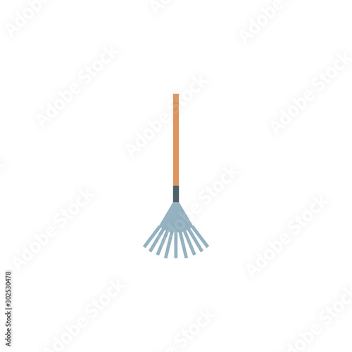 Isolated rake utensil icon flat design