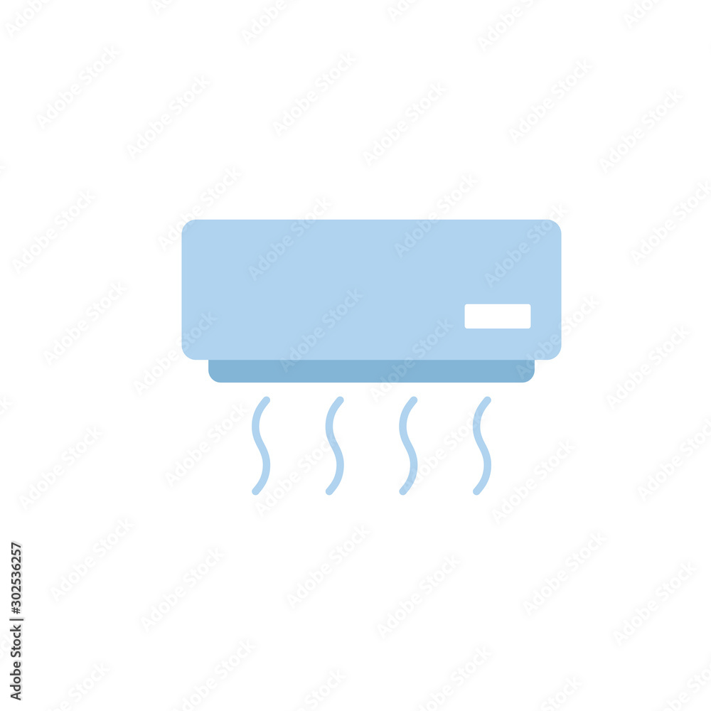 Isolated air conditioner system icon flat design Isolated air conditioner system icon flat design