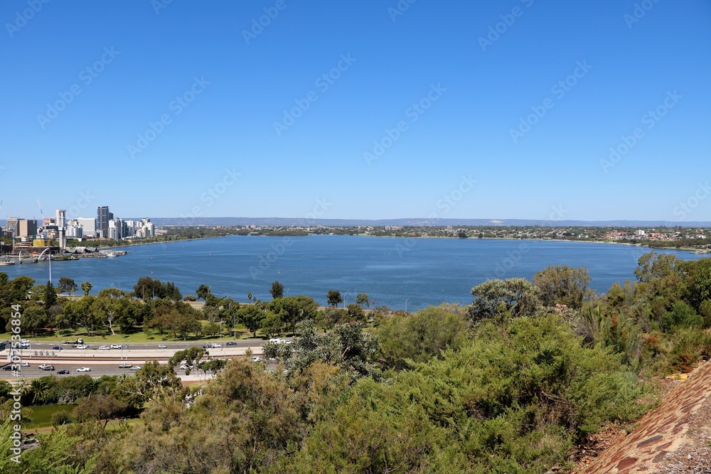 Perth City at Swan River, Western Australia