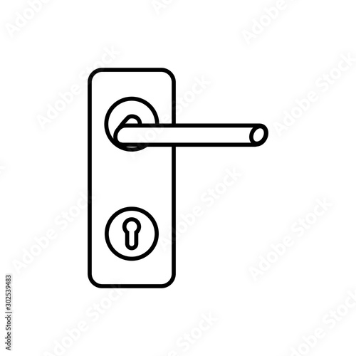 lock vector icon, door handle icon in trendy flat style