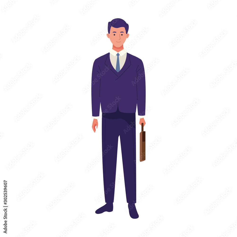 businessman holding a briefcase standing icon businessman holding a briefcase standing icon