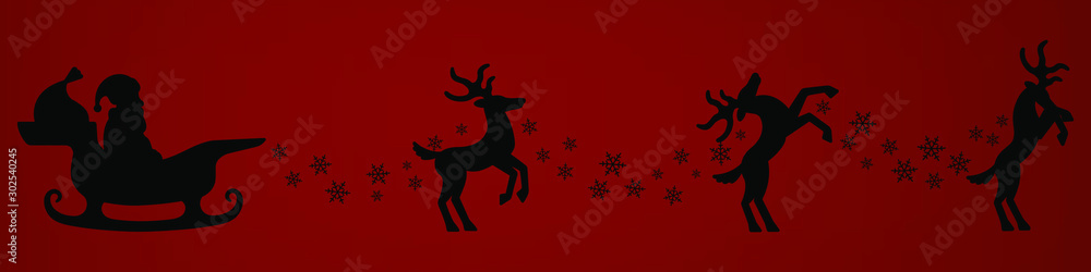 Vector illustraition of Santa Claus with reindeer team. Vector illustraition of Santa Claus with reindeer team.