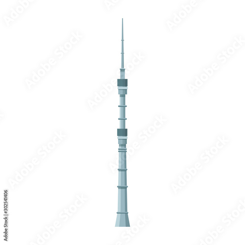 tokyo skytree icon, flat design