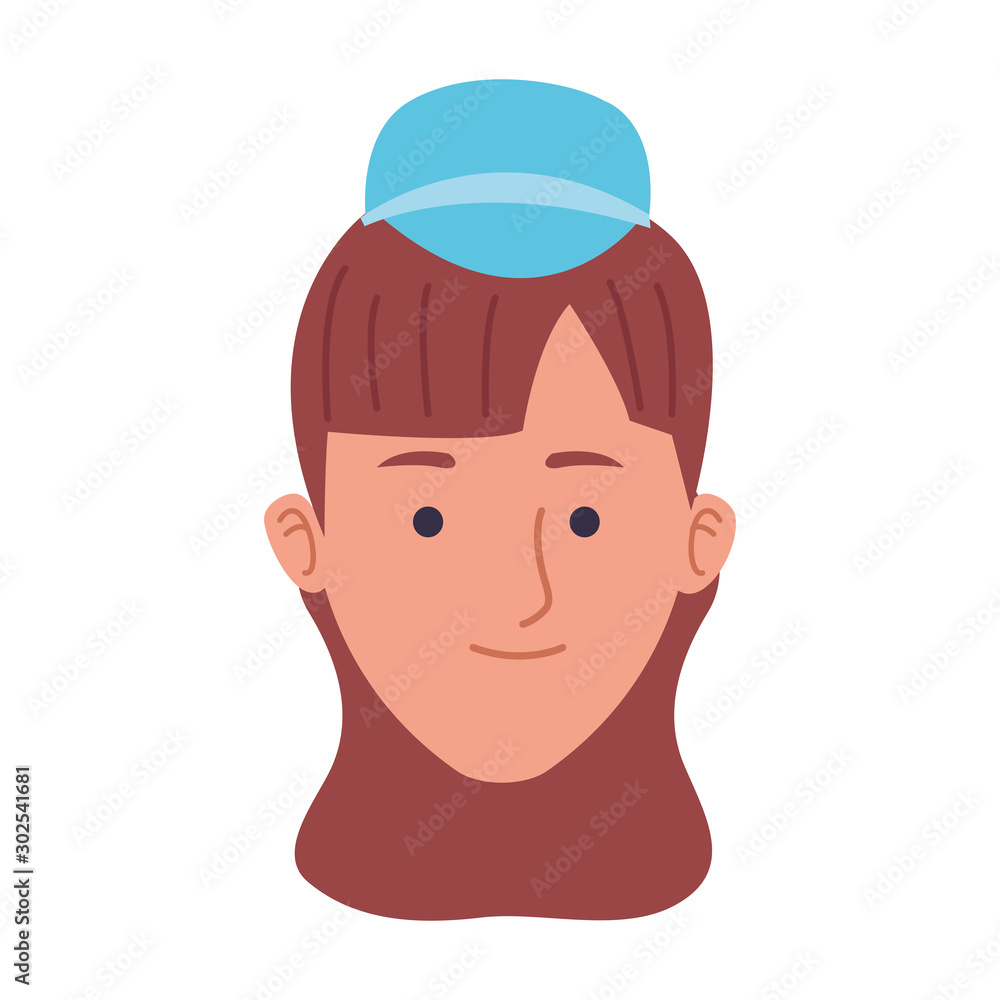 cartoon woman face icon cartoon woman face icon