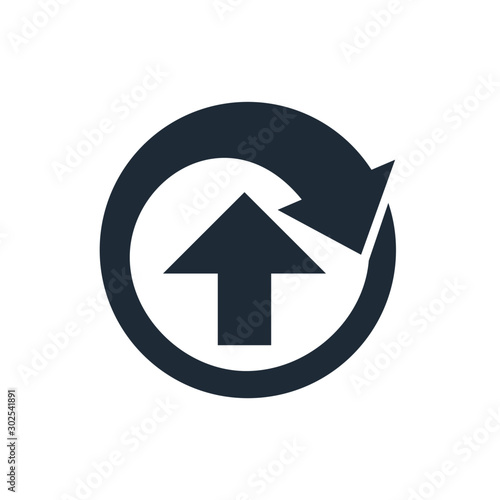 Continuous improvement.  Simple sign element. Vector icon on a white background.