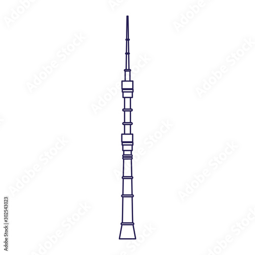 tokyo skytree icon, flat design