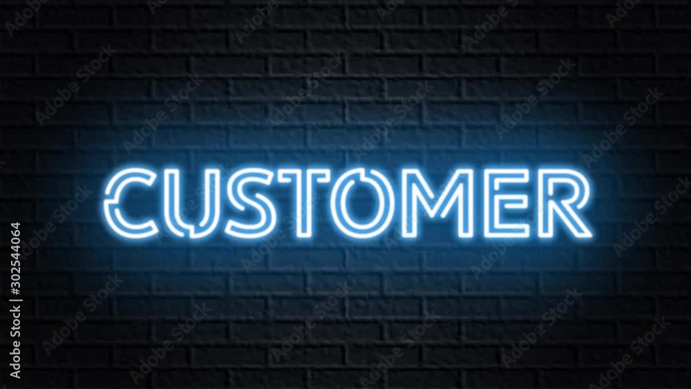 blue neon video animation customer blue neon video animation customer