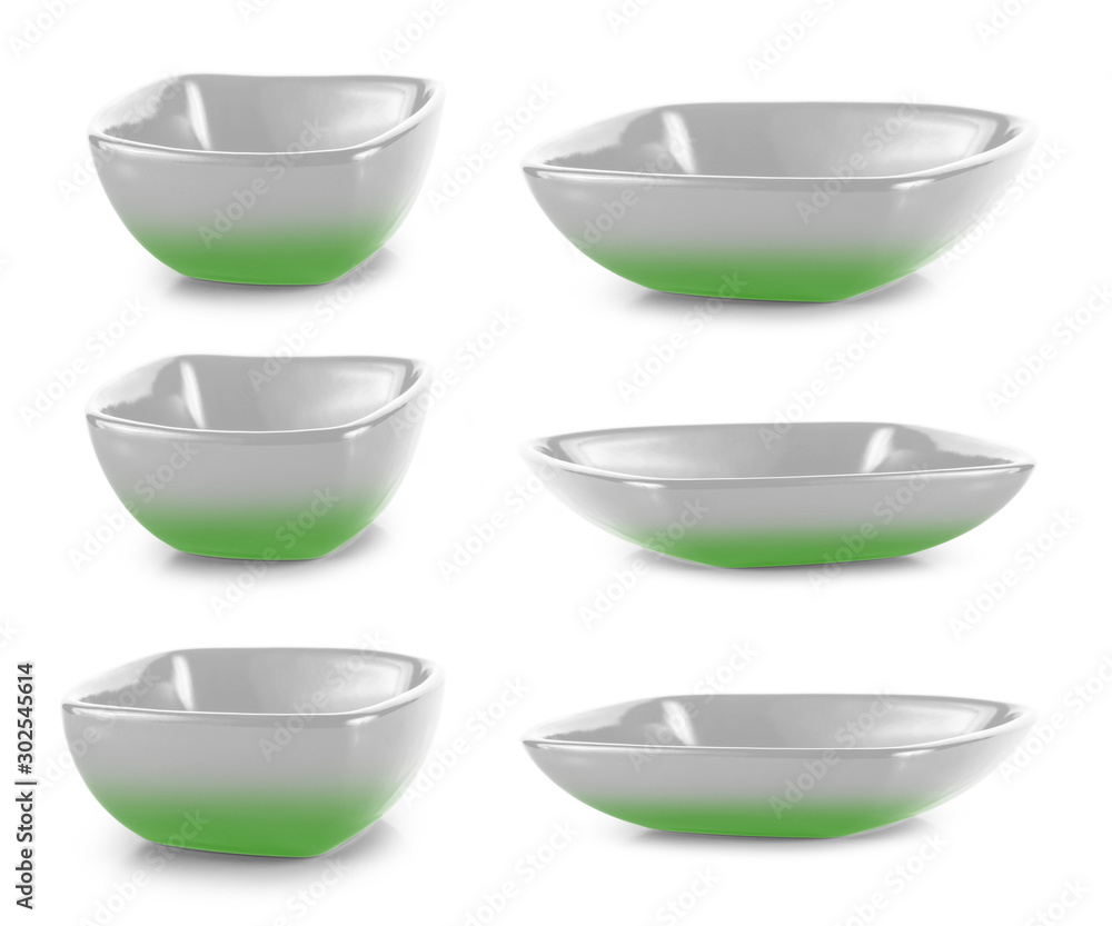 set of bowl isolated on white background set of bowl isolated on white background