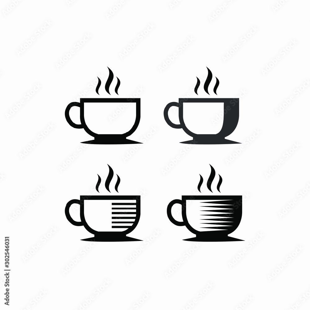 set of vector coffee cup set of vector coffee cup