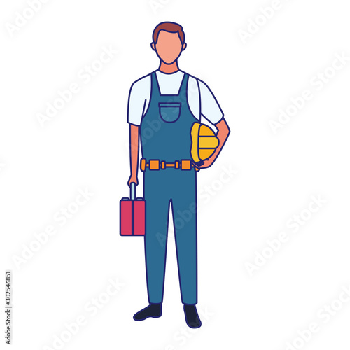 repair man worker icon, flat design © Jemastock