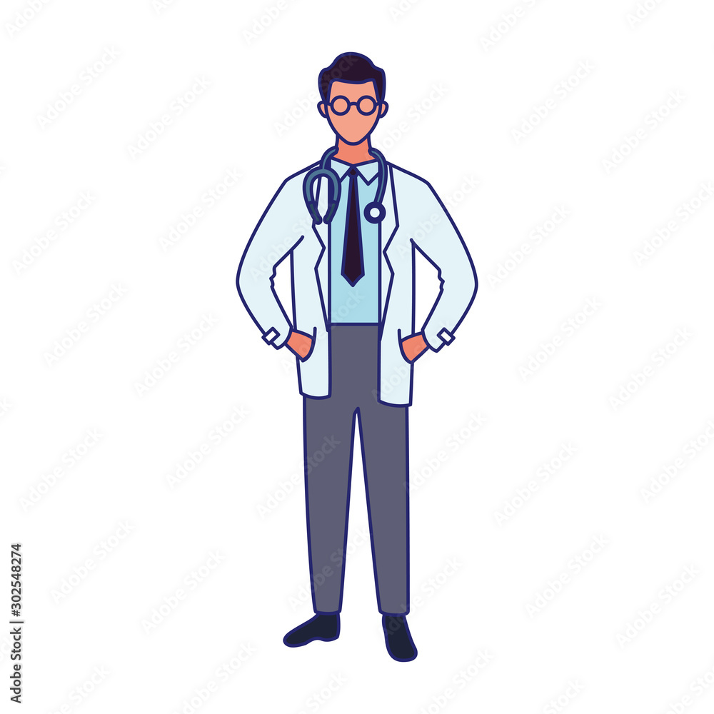 doctor man standing icon doctor man standing icon