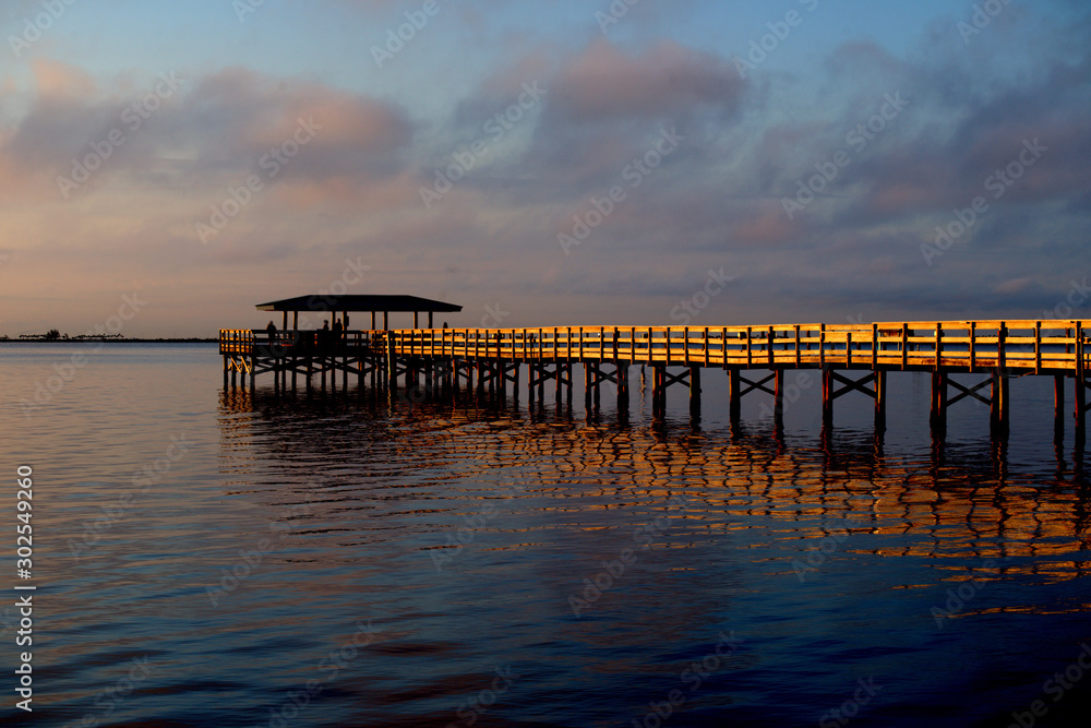 Recreational Pier at Sunset