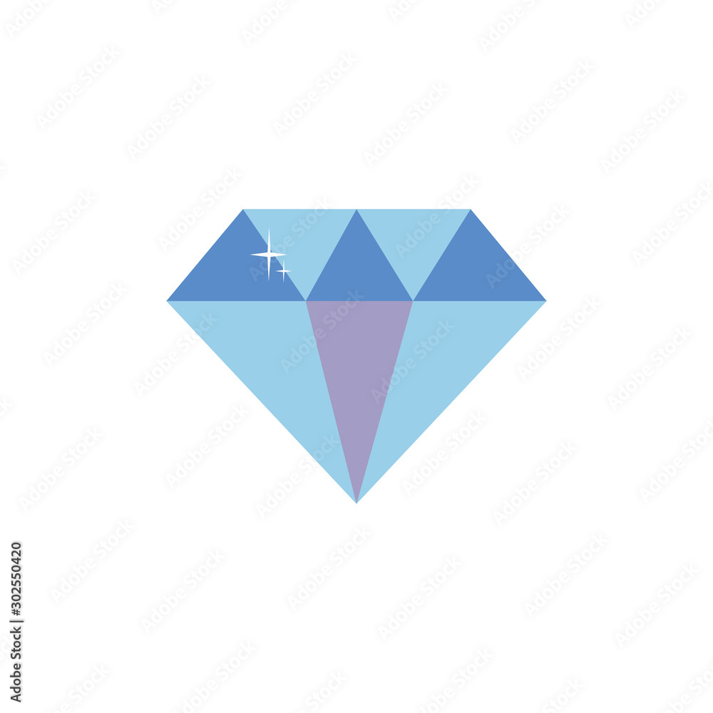 Isolated diamond icon flat design Isolated diamond icon flat design