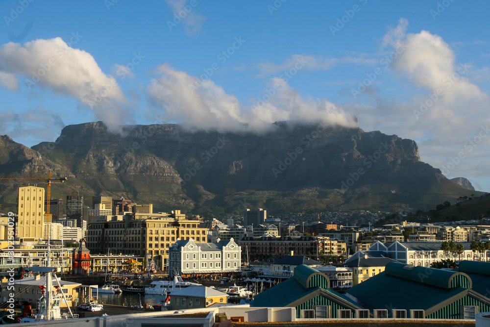 African capetown city and Table Mountain