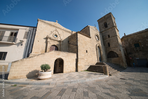 External view of Basilica of Saint Leon, Assoro, Enna in Sicily. 