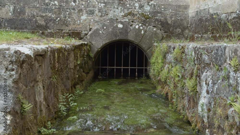 An old drain on a sewage system at a stone fort An old drain on a sewage system at a stone fort