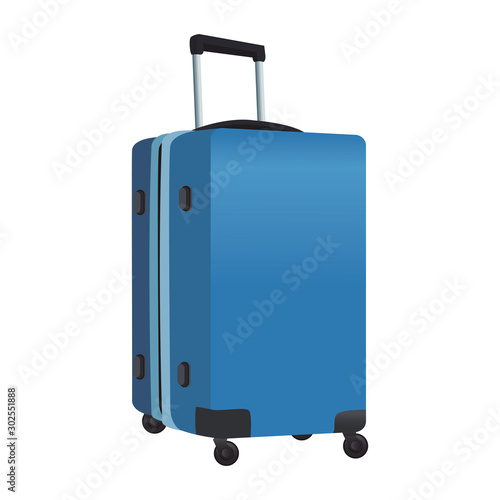 travel luggage icon, flat design