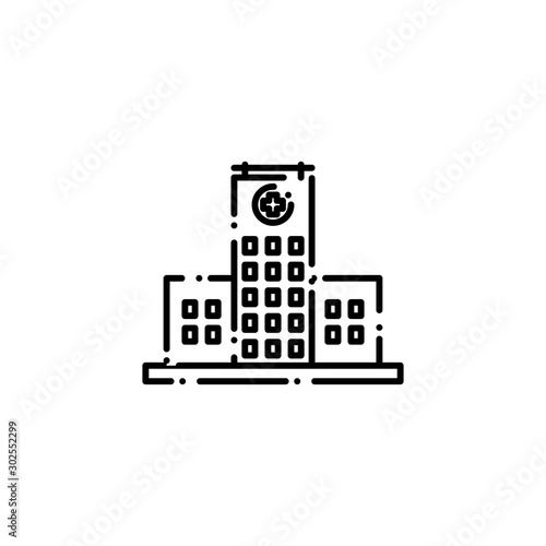 Isolated medical hospital icon line design