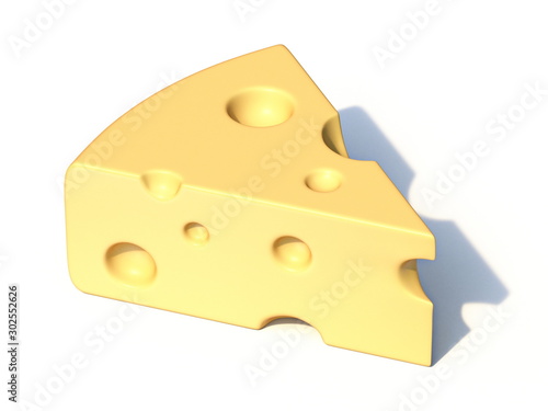 Piece of cheese 3D