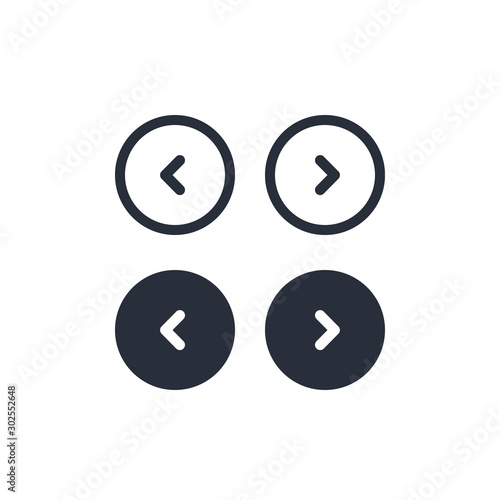 slider buttons arrow left right vector icon element UI