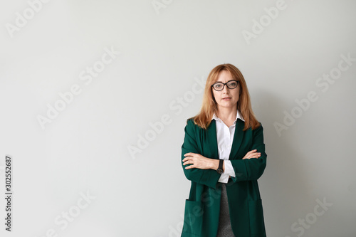 Portrait of stylish mature ...