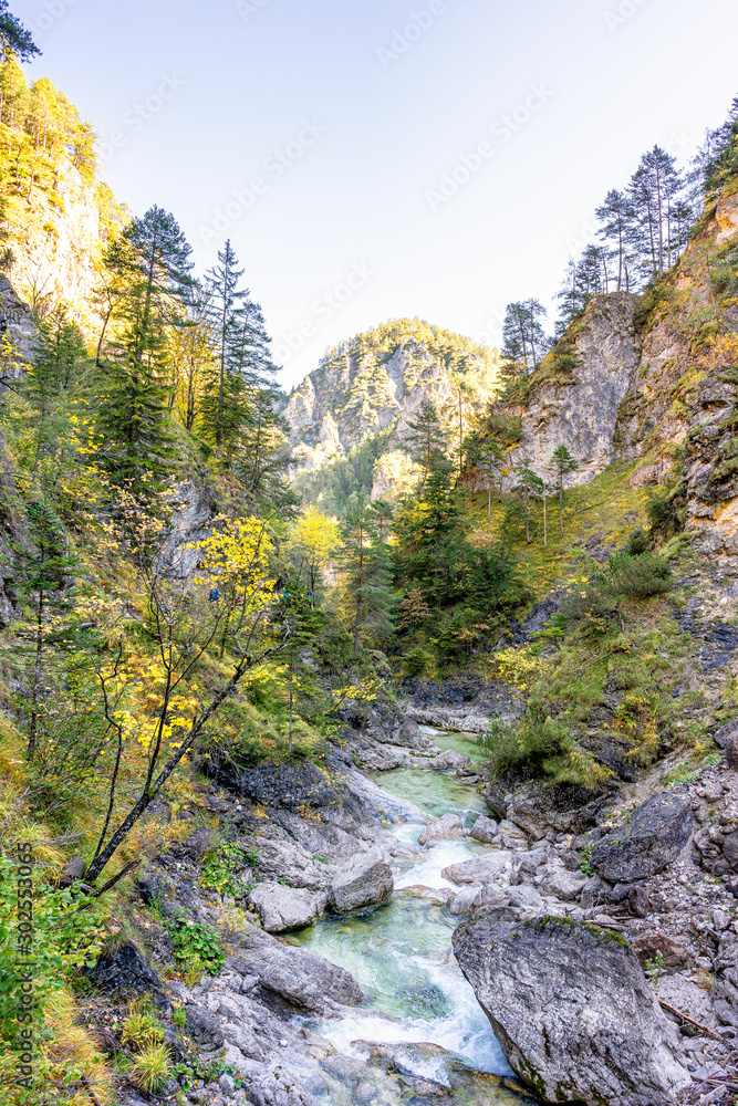 Sunny Autumn Day in the Oetschergraeben in Lower Austria Sunny Autumn Day in the Oetschergraeben in Lower Austria