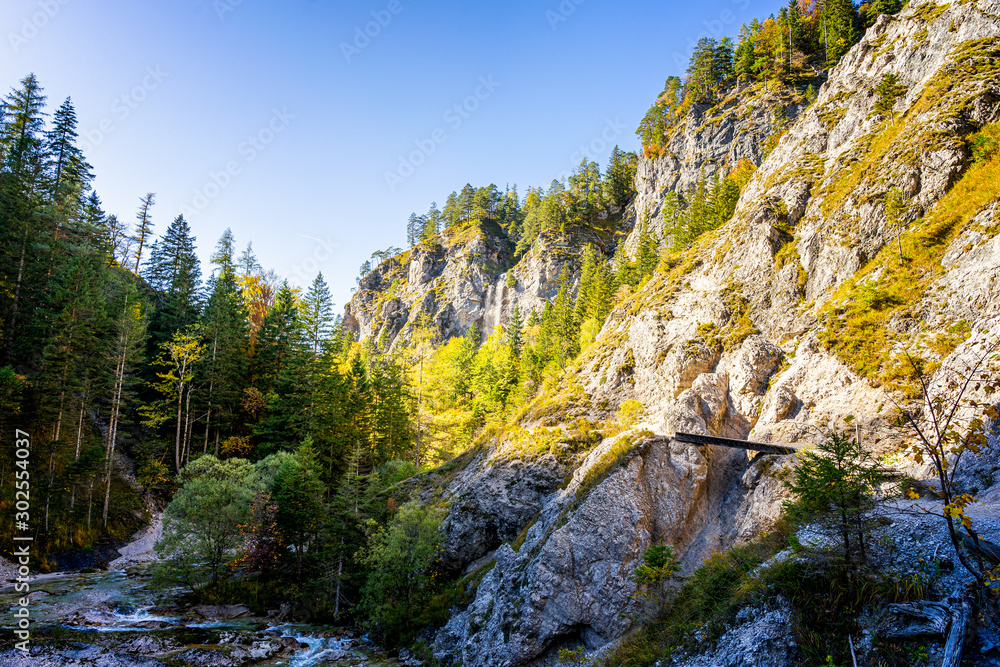 Sunny Autumn Day in the Oetschergraeben in Lower Austria