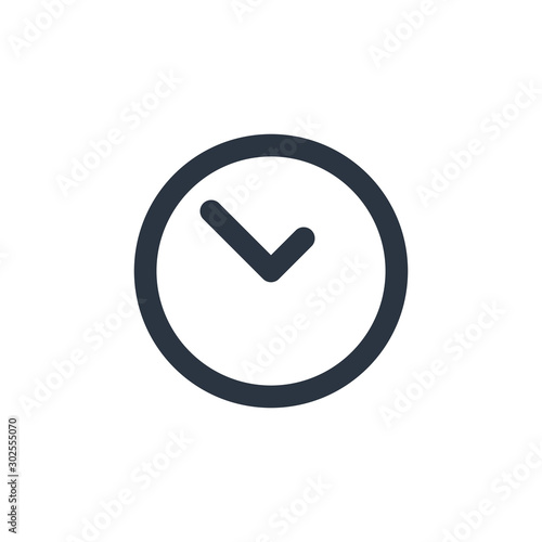 Clock icon, time symbol for app, UI. Stock Vector illustration isolated on white background.