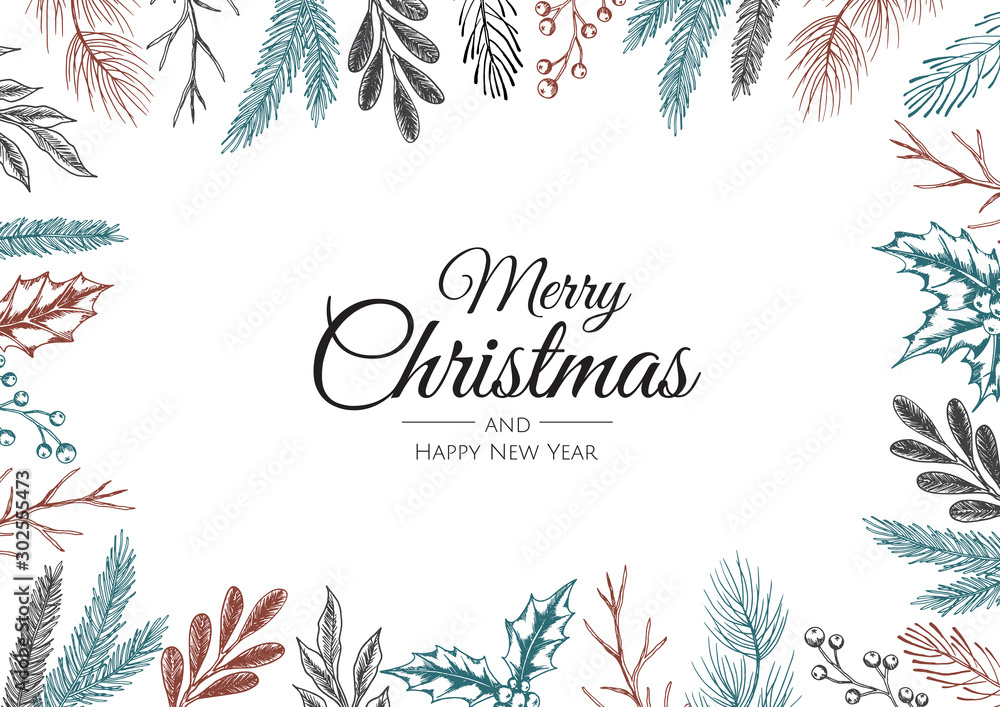 Christmas vector background. Xmas sale, holiday web banner. - obrazy, fototapety, plakaty 