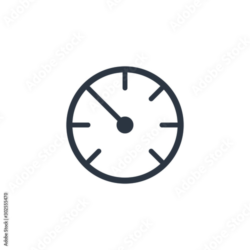 Speedometer pressure gauge icon for web site, social media, mobile app, ui. Stock Vector illustration isolated on white background.