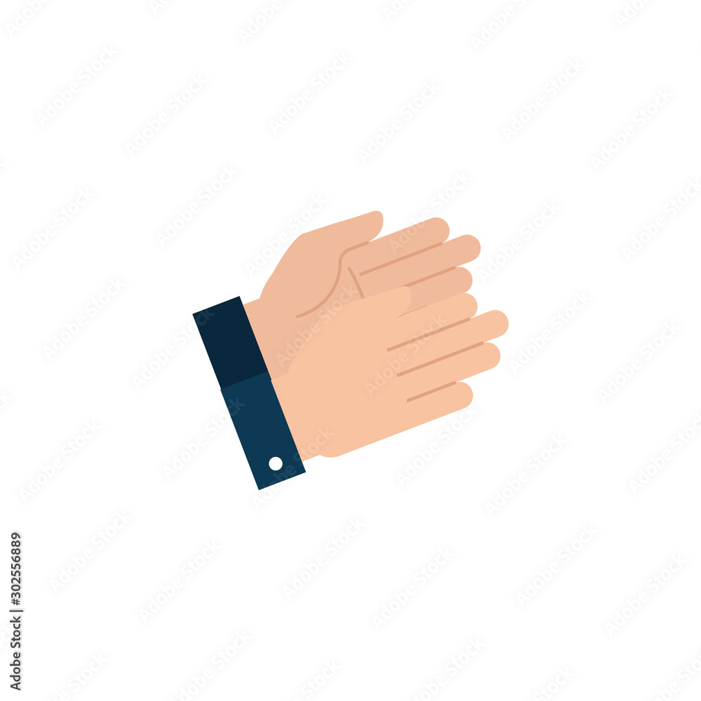 Isolated hand signal icon flat design