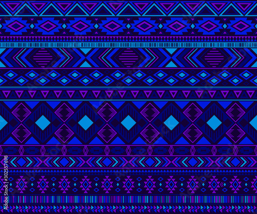 American indian pattern tribal ethnic motifs geometric vector background.