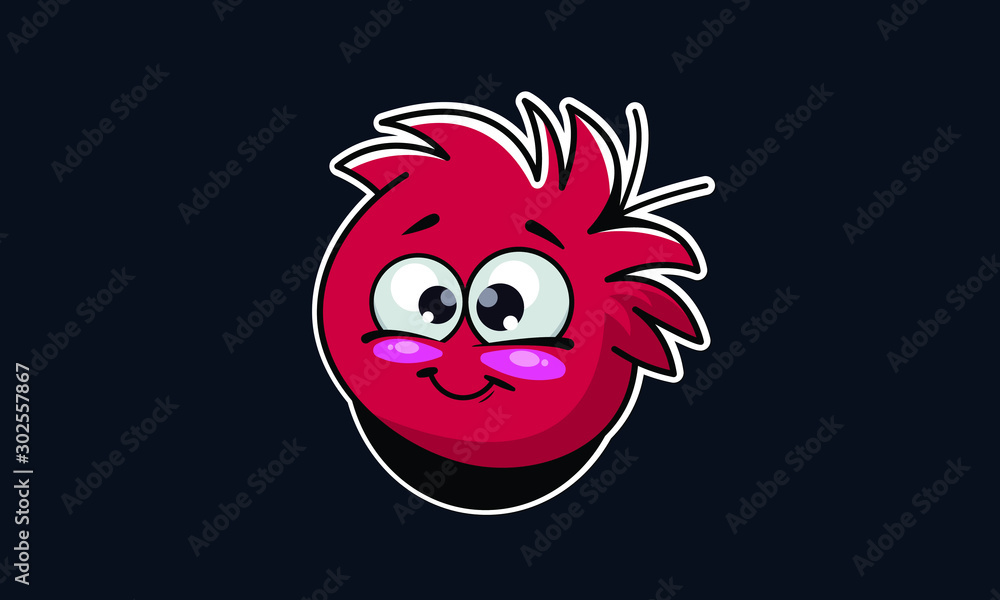 Obraz premium Red Shy Sticker