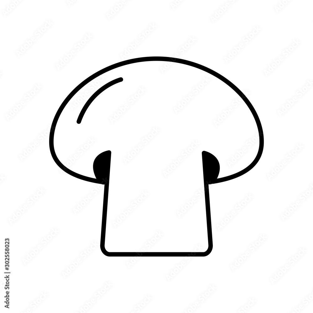 Isolated mushroom icon line design Isolated mushroom icon line design