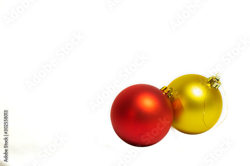 Merry Christmas, colored Christmas balls