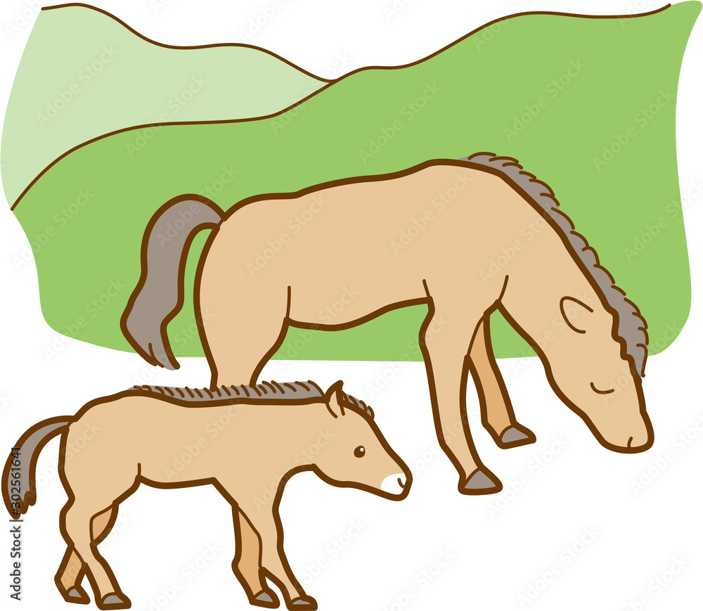 馬 野生 コミカル 親子 草を食べる 山 可愛い イラスト Vector De Stock Adobe Stock 馬 野生 コミカル 親子 草を食べる 山 可愛い イラスト Vector De Stock Adobe Stock