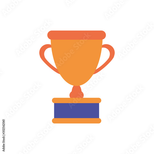 Isolated competition trophy flat design