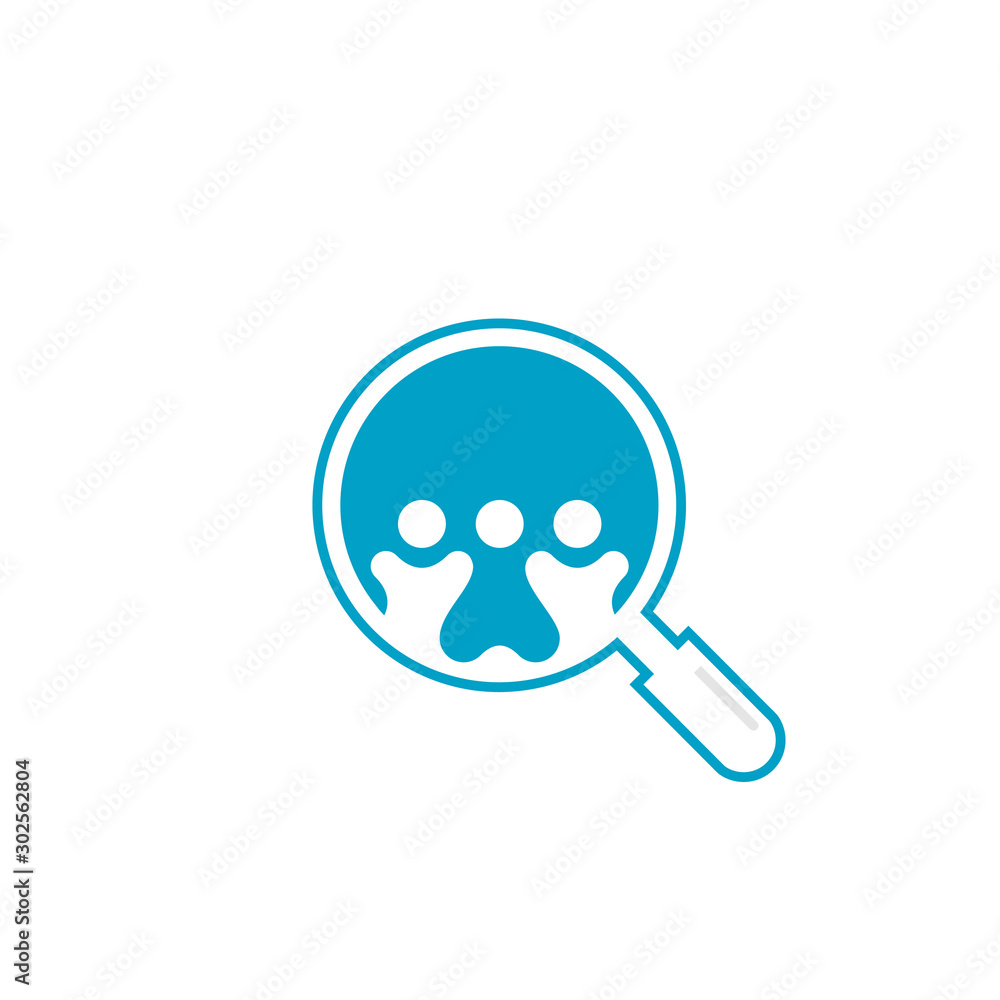 Magnifying Glass, People Finder Logo Stock Vector | Adobe Stock