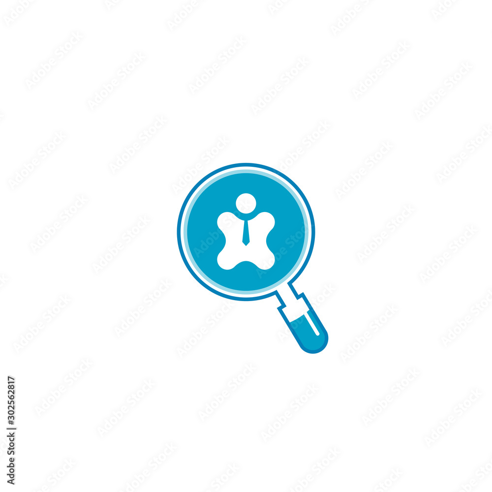 Magnifying Glass, People Finder Logo Stock Vector | Adobe Stock