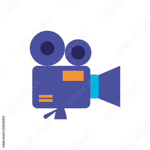 Isolated videocamera icon flat design