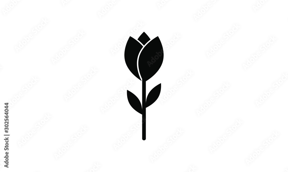 Fototapeta róża, tulipan ikona wektor