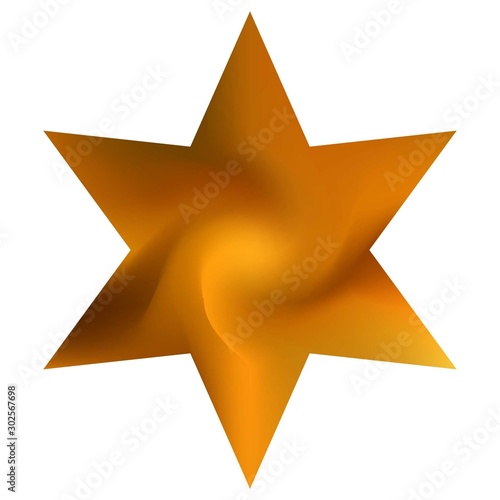 Mesh background in the form of hexagram.