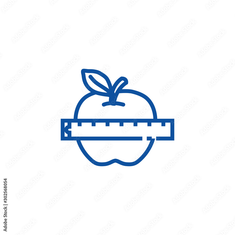 Isolated apple and meter line design Isolated apple and meter line design