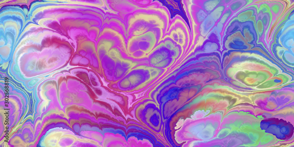 Fototapeta premium luscious pink purple blue multi marbled seamless tile